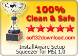 InstallAware Setup Squeezer for MSI 1.0 Clean & Safe award